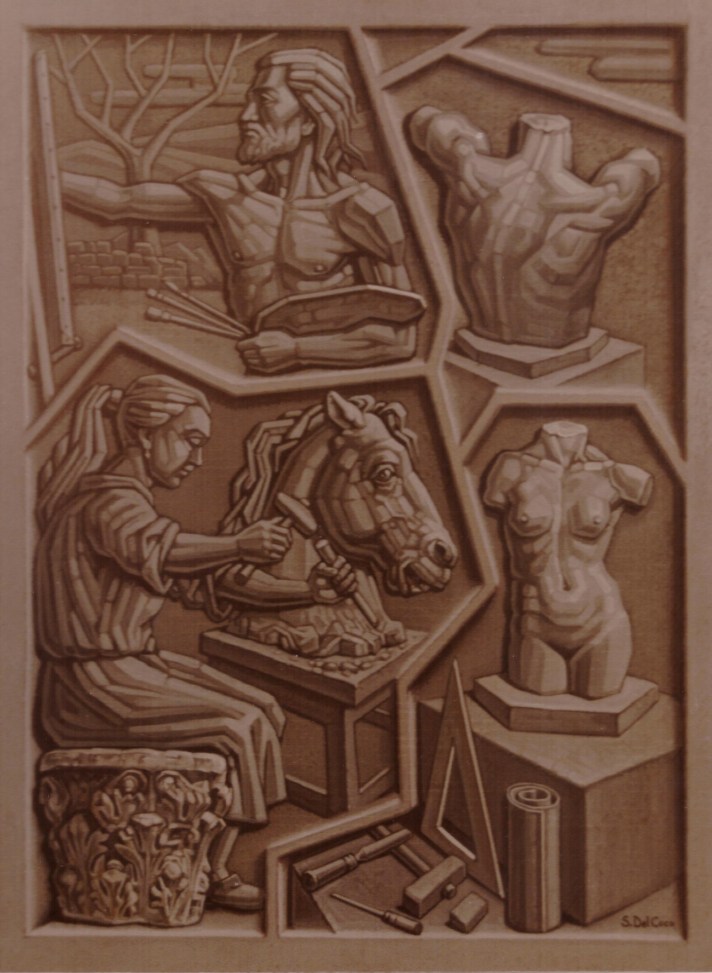 La pittura e la scultura (allegoria) 80x60
