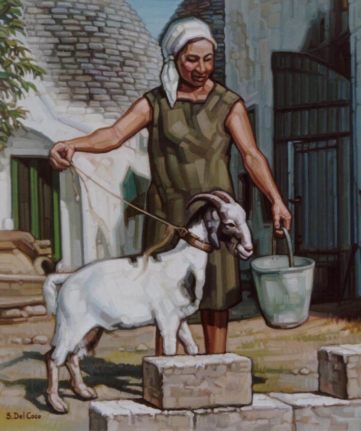 Massaia con la capretta (70x60)