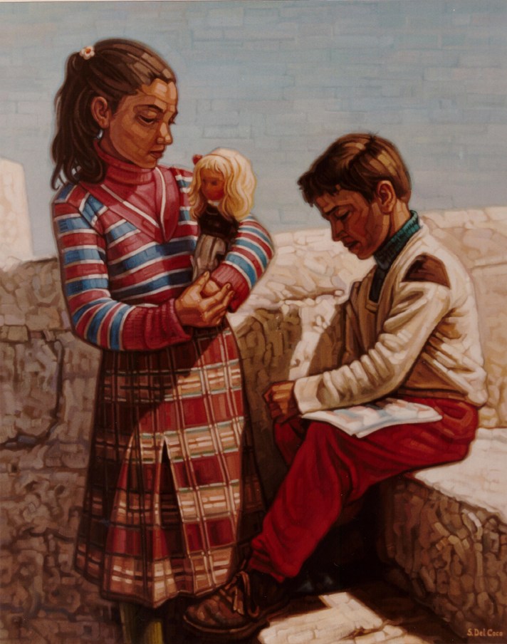 Purezza comunicativa 100x 80 olio su tela